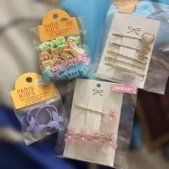 ヘアアクセまとめ売り♡くまピン・ヘアゴム・ミニクリップセット