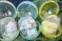 カラフルカラビナマスコットチャーム シナモン ポチャッコ ポムポムプリン 3個