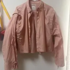 niko and ... ショートシャツ オレンジストライプ