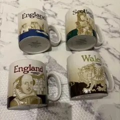 終売品: スターバックス マグカップ イギリス　4個セット