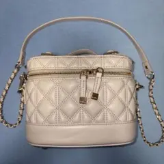 RANDA 2way キルティング バニティバッグ ショルダー クリーム