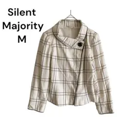 サイレントマジョリティ ジャケット スーツ 上 M チェック 白