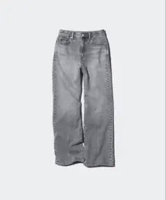 UNIQLO ワイドストレートジーンズ　23 グレー