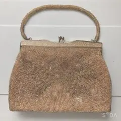 【少々難あり】ゴールド ビーズ パーティーバッグ