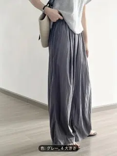 ワイドパンツ グレー