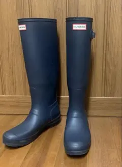 HUNTER 紫 パープル レインブーツ uk5 38 長靴 - メルカリ