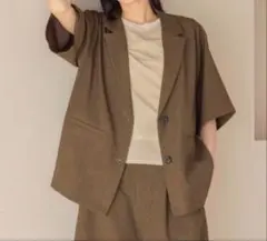 ローリーズファーム　ホップサックジャケットSS ブラウン　値下不可