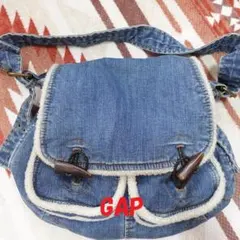 美品☆GAP　ギャップ　デニム×ボア　ショルダーバッグ　ジーンズ　Y2Kのサムネイル
