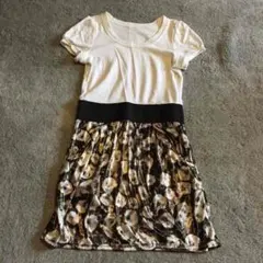 異素材ドッキングワンピース