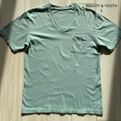 BEAUTY & YOUTH 胸ポケット付Tシャツ　Sサイズ ミントグリーンのサムネイル