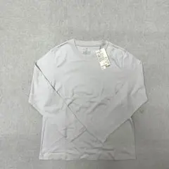 ★新品★ 無印良品　クルーネック　長袖　スムース編み　XLサイズ　ライトグレー