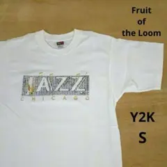 Y2K Fruit of the Loom JAZZ CHICAGO刺繍Tシャツのサムネイル