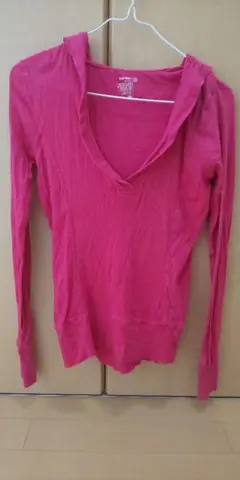 【OLD NAVY】オールドネイビー ビビットピンクパーカー ロンティー