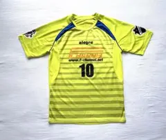 【未着用】alegre F-CHANNEL サッカーシャツ XL イエロー 半袖のサムネイル