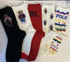 ポロラルフローレンのおしゃれなレディース用ソックス5足 新品24〜26cm
