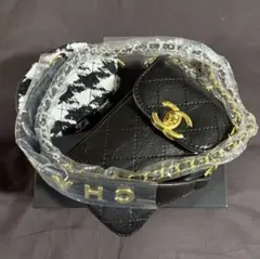 【新品未使用】CHANEL ブラック キルティング ショルダーバッグ