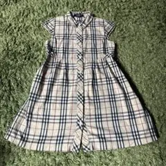 BURBERRY チェック柄 半袖ワンピース 120A