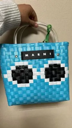 MANRI チェック柄 かごバッグ ブラック/ホワイト - メルカリ