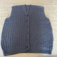 手編みニットベスト