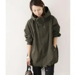 フレームワーク　マウンテンパーカー　C/PEフードミドルブルゾン　カーキ フレームワーク マウンテンパーカー C/PEフードミドルブルゾン
