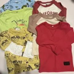 恐竜・犬プリント長袖Tシャツセット 90のサムネイル
