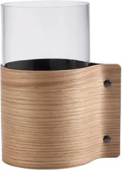 LINDDNA 花瓶 M Wood Oak/Glass 2P 87053-CN
