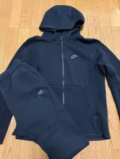 Nike NIKE ナイキ 上下サイズS黒テックフリースパーカーセットアップ