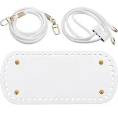 レザーバッグ ハンドメイドセット キット バッグ底付き ホワイト 3個