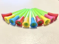 お値下げ　マルチカラーロングゴルフティー グリーン系10本