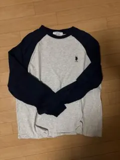 POLO ASSN 長袖Tシャツ グレー/ネイビーのサムネイル