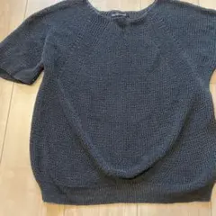 mizuiro ind 半袖サマーニット ブラック