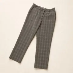 titivate チェック柄パンツ グレー きれいめ シンプル