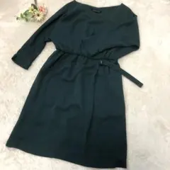 Closet Storyクローゼットストーリー　 長袖　グリーンワンピースひざ丈