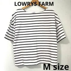 【美品】LOWRYS FARM 半袖Tシャツ ストライプ