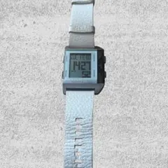 DIESEL デジタル腕時計 DZ-7155 スクエア 白レザー