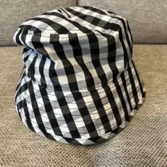 OVERRIDE ハット　ギンガムチェックレインバケット