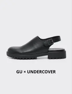 GU UNDERCOVER レザーグロッグサンダル ブラック 27