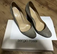 sergio rossi パンプス　スエード　ベージュ　37 箱付き
