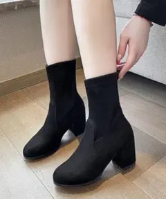 太ヒールブーツ