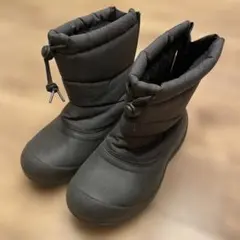 【美品】スノーブーツ ブラック 合成素材 23.0cm レディース　キッズ