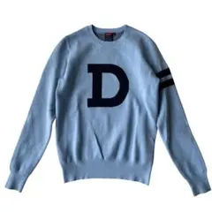 ダブルスタンダードクロージング 長袖ニット Dロゴ 星 ライトブルー 水色 36