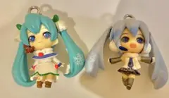 初音ミク　スイング　マスコット　キーチェーン　フィギュア　雪ミク　2個セット
