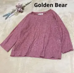 【Golden Bear】ゴールデンベア♡日本製 ピンク セーター L クマのサムネイル