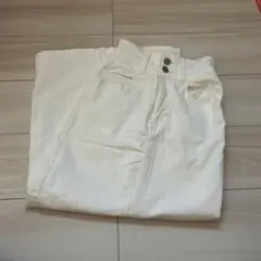 AZUL ハイウエストスリットデニムスカート　綿　ストレッチ　XS　ホワイト