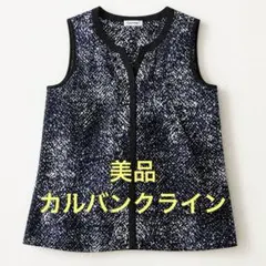 【美品】Calvin Klein ノースリーブシャツ ネイビー