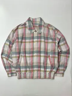 90s OLD オンブレチェック ドリズラージャケット スイングトップ 古着 90s OLD オンブレチェック ドリズラージャケット スイングトップ 古着