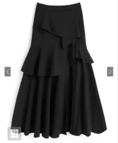 【匿名配送】 GRL アシンメトリーラッフルスリットスカート[ask137]