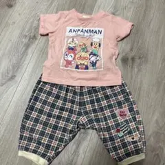 アンパンマン Tシャツとチェックパンツセット