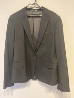ZARA BASIC テーラードジャケット グレー 1つボタンのサムネイル