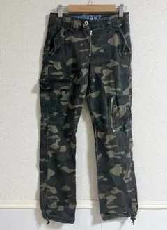 【極旬】VIP JEANS 迷彩 カーゴパンツ S Y2K ストリート 美脚